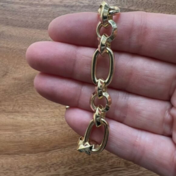 Chunky Cable Chain Link Hypoallergenic Toggle Clasp Fashion Bracelet - Picture 2 of 4